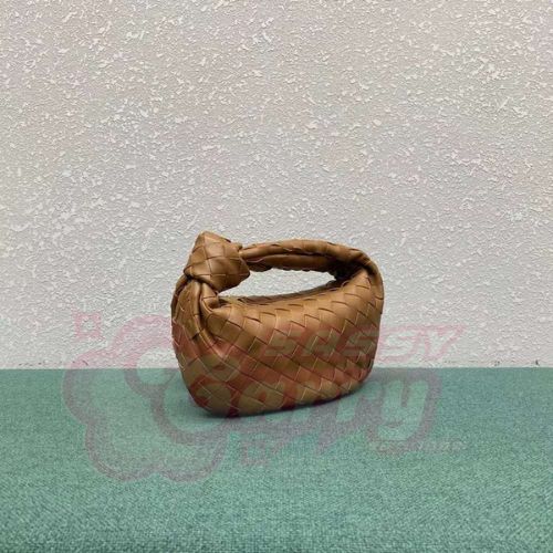 Bottega Veneta BV Jodie Mini Bag In Caramel Intrecciato Lambskin